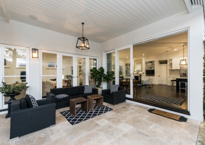 Dining, kitchen and family entrances